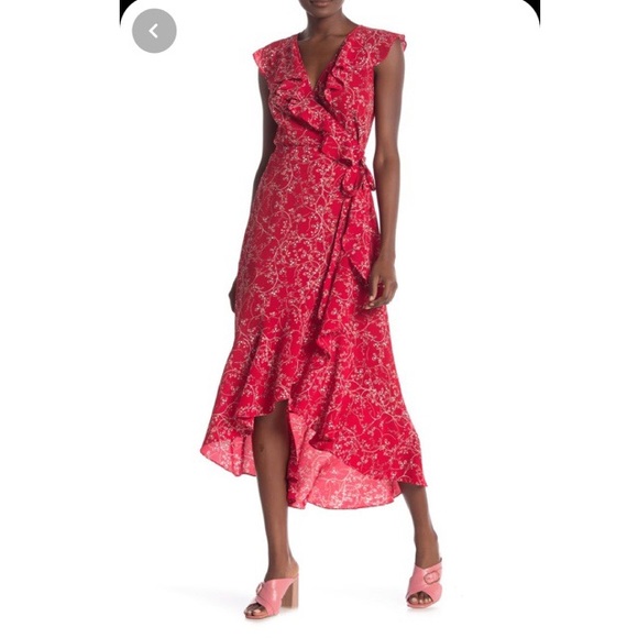 Max Studio Dresses & Skirts - 🆕 Max Studio XS Pattern Ruffle Midi Dress